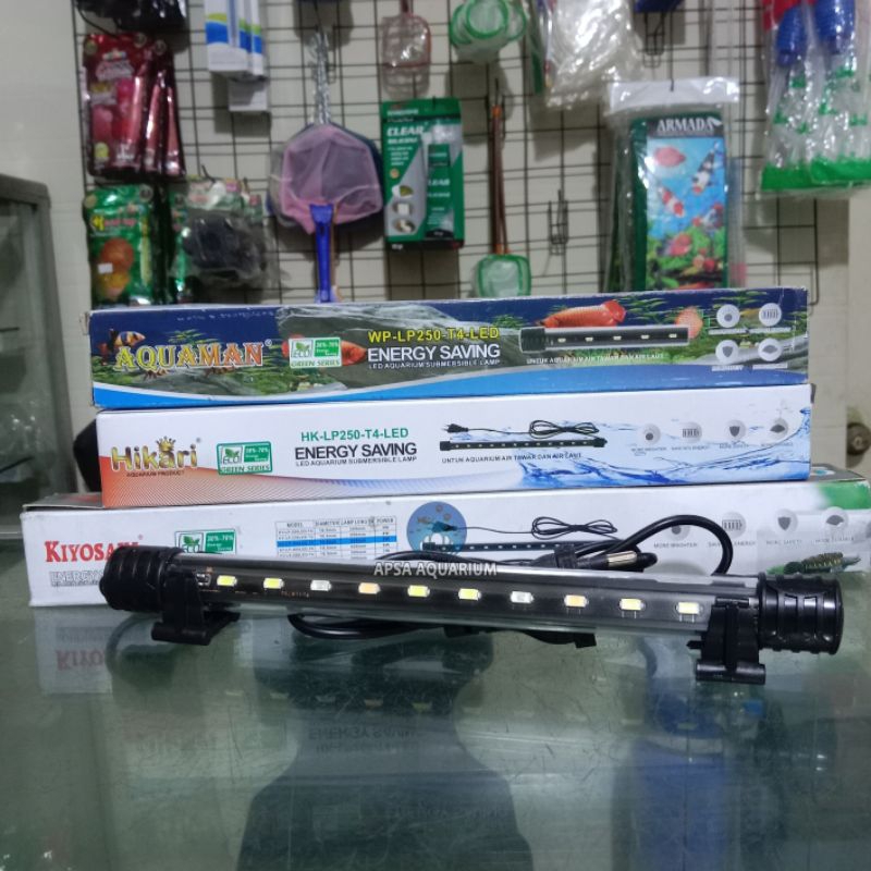 Lampu LED Celup Aquarium Aquascape Hikari Kiyosaki Aquaman T4 25cm Putih Biru Pink Hijau ikan hias