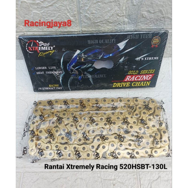 Rantai motor Xtreme Racing 520HSBT - 130L Gold