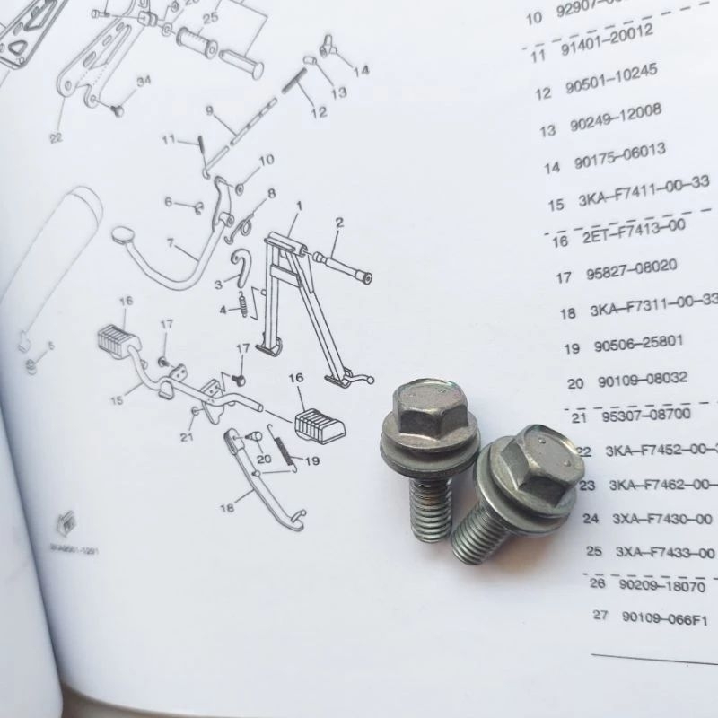 Baut Step Depan Yamaha Rx King Original