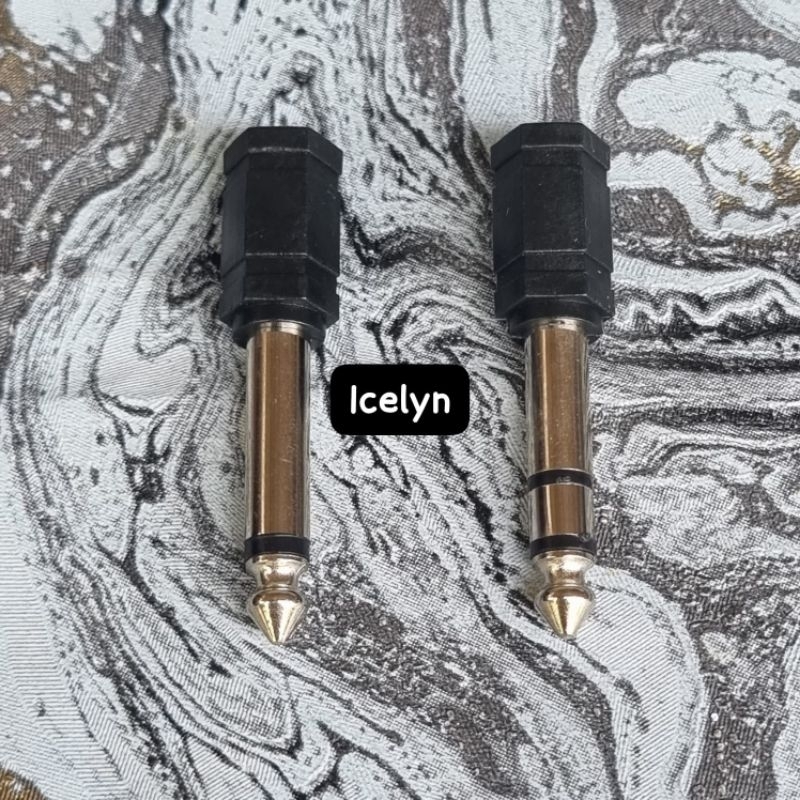 Jack Sambungan Kecil 3.5mm ke Besar 6.5mm Aux Mono Stereo Plastik
