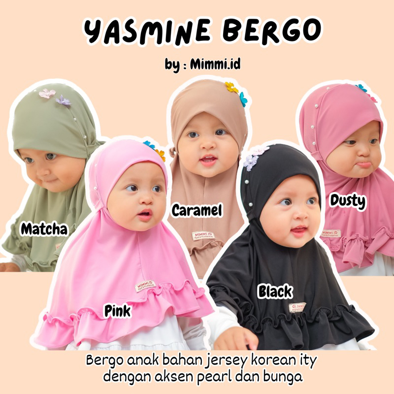 MIMMI.ID— Yasmine Bergo Jilbab Anak Bahan Jersey
