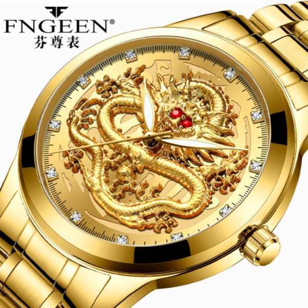 Dijual JAM TANGAN PRIA FNGEEN ORIGINAL RANTAI GOLD NAGA OLYMP JAM075G1 EMAS Murah