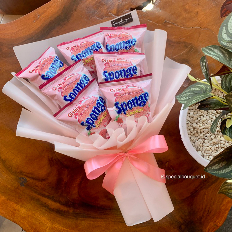 

BUKET SPONGE /BOUQUET SNACK MURAH MERIAH