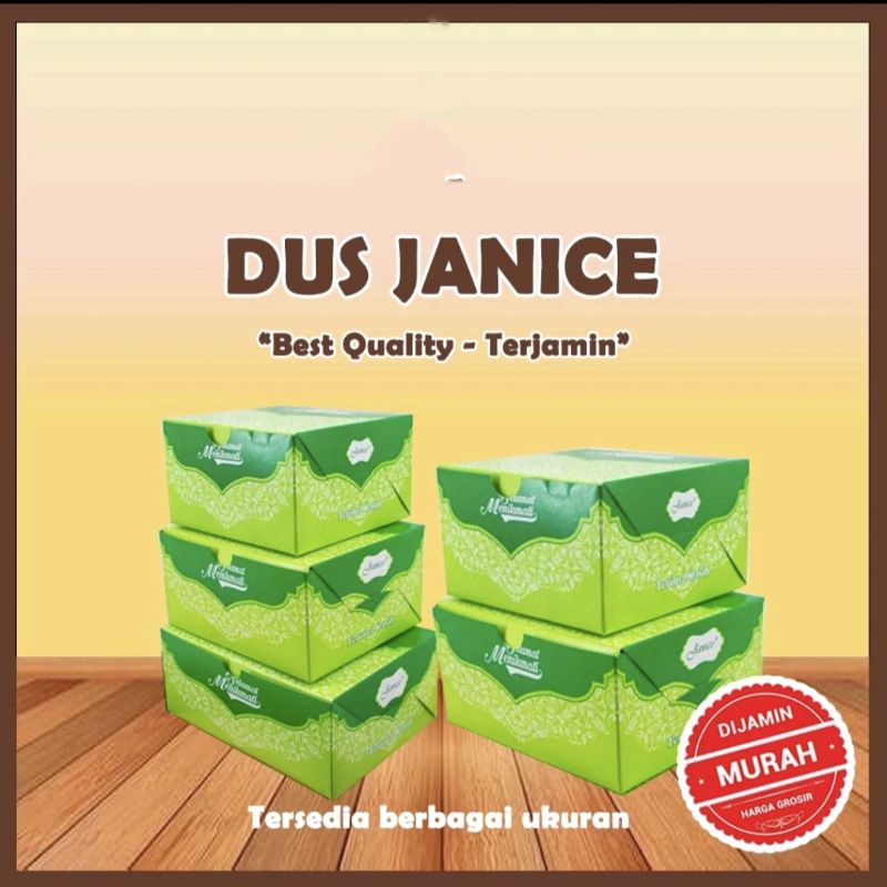 

Dus Makanan Janice | Dus Snack Bermotif Warna Hijau | Kotak Dus snack