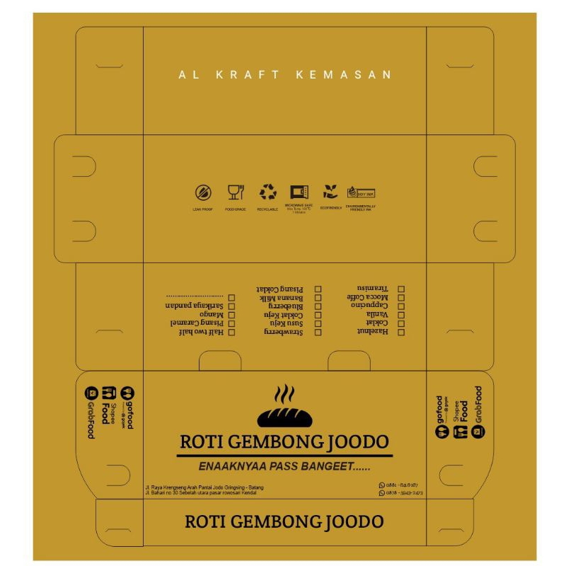 Custom cetak dus roti gembong joodo