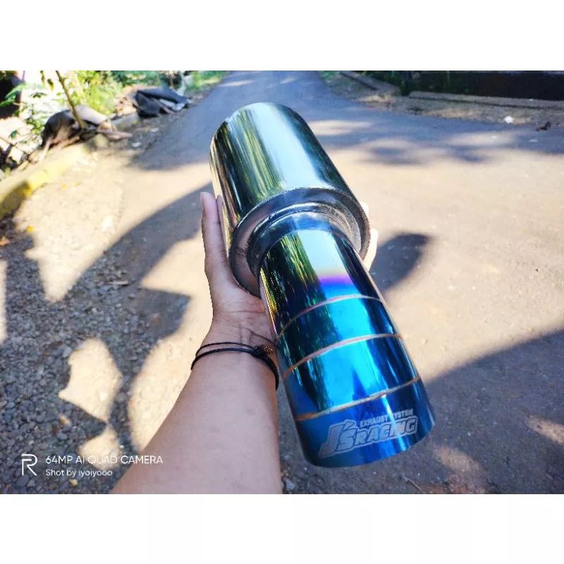 Knalpot racing bass gahar JS racing mobil Agya Ayla Brio jazz grandmax Luxio Futura l300