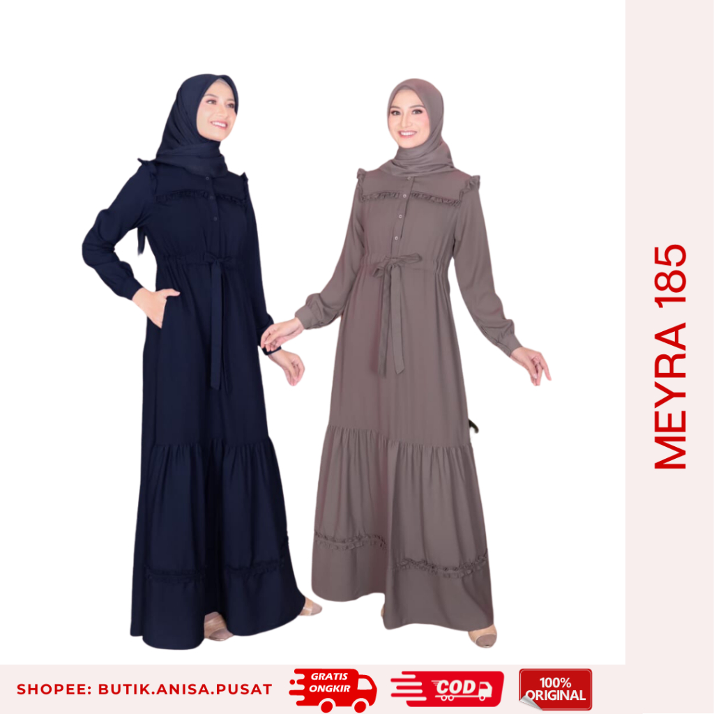 SEPLY Gamis MEYRA 185 Navy dan Frappucino