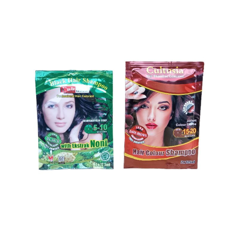 CULTUSIA BLACK HAIR SHAMPOO PENYAMAR UBAN
