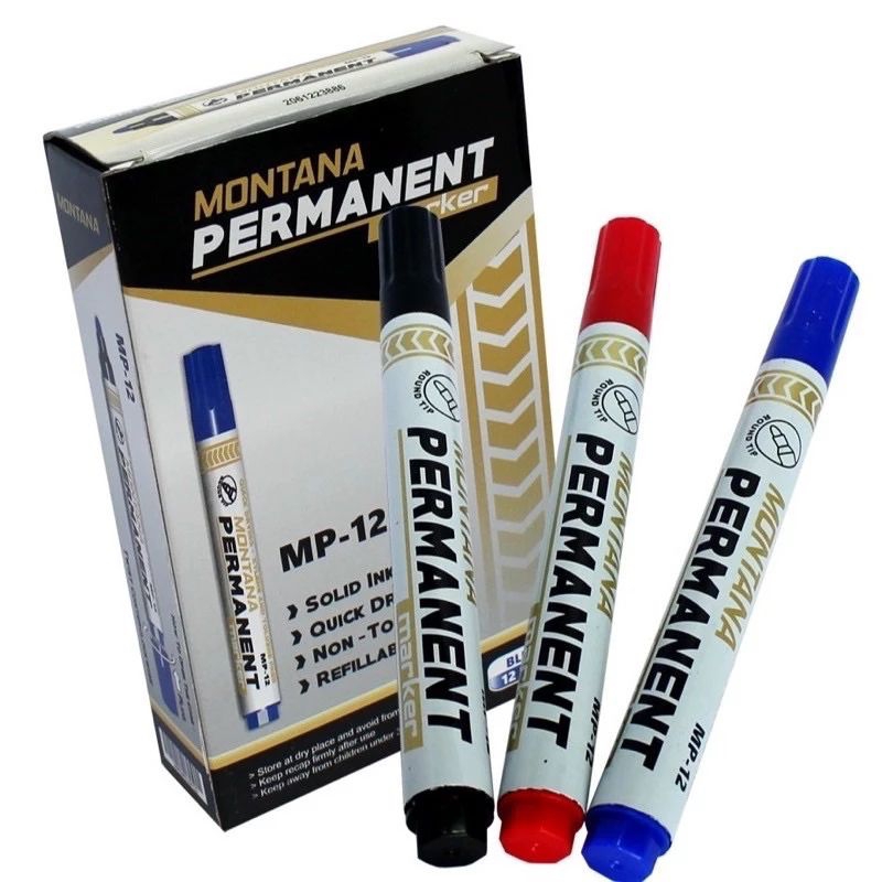 

Spidol Permanen Warna Hitam Montana/V-TRO MP-12 1 Pcs