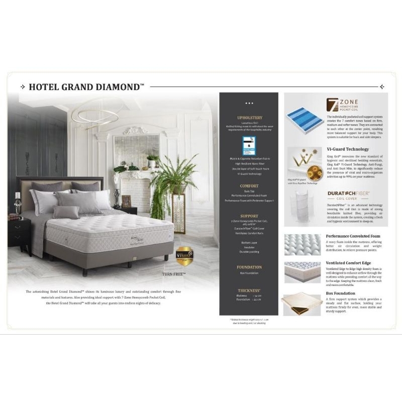 King Koil Hotel Grand Diamond 180x200