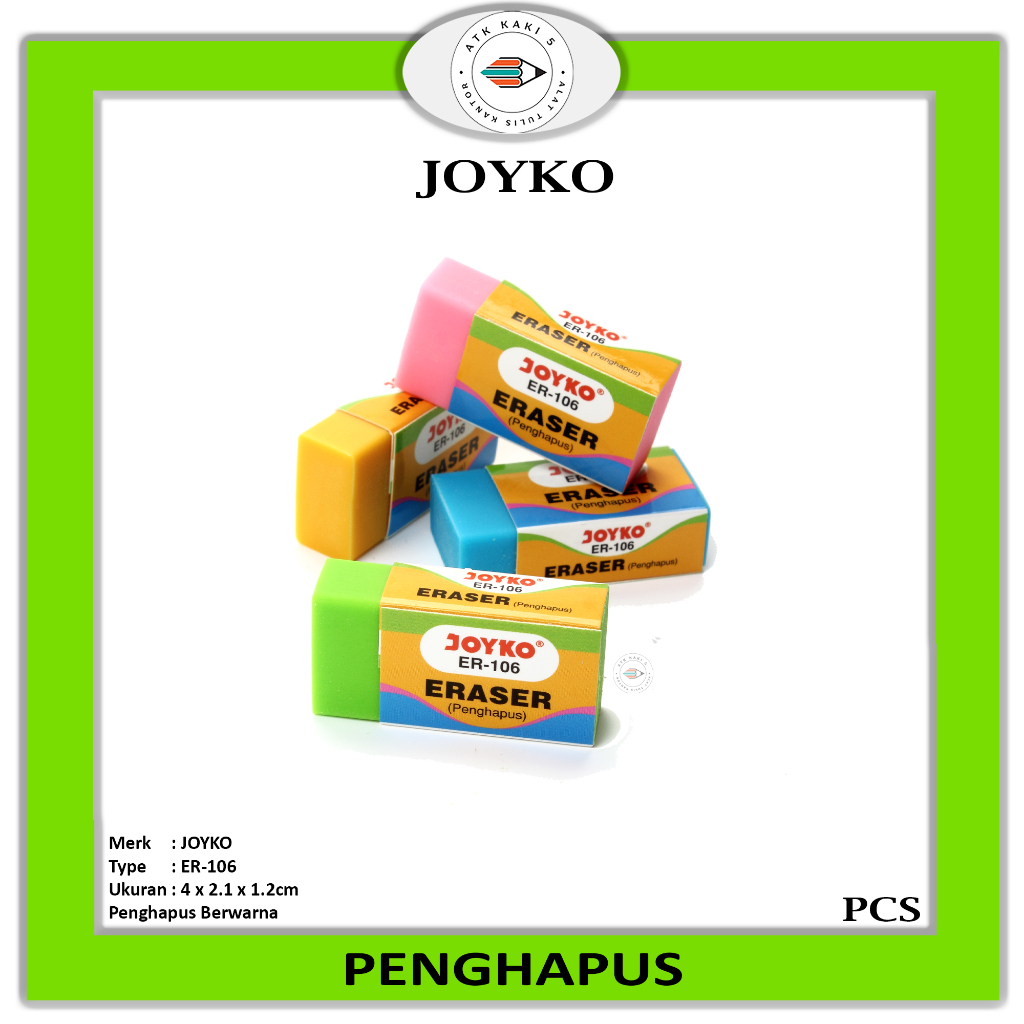 

JOYKO - Penghapus Ukuran Sedang ER-106 - PCS
