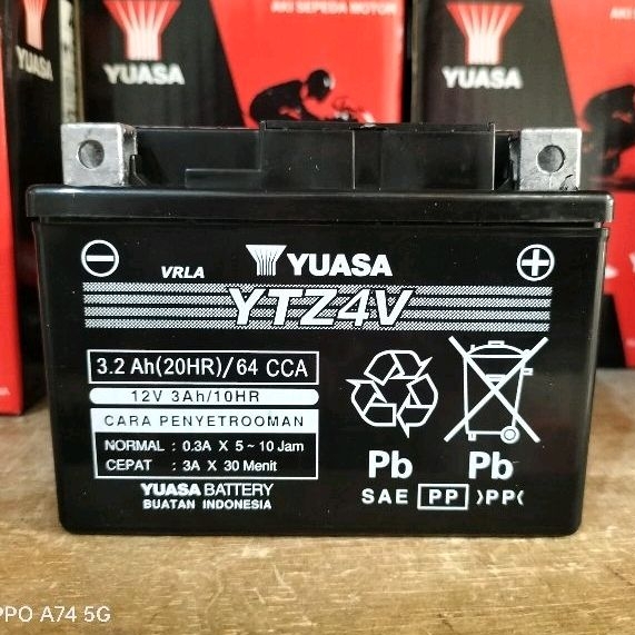 Aki Original motor Yamaha Matic Yuasa YTZ4V