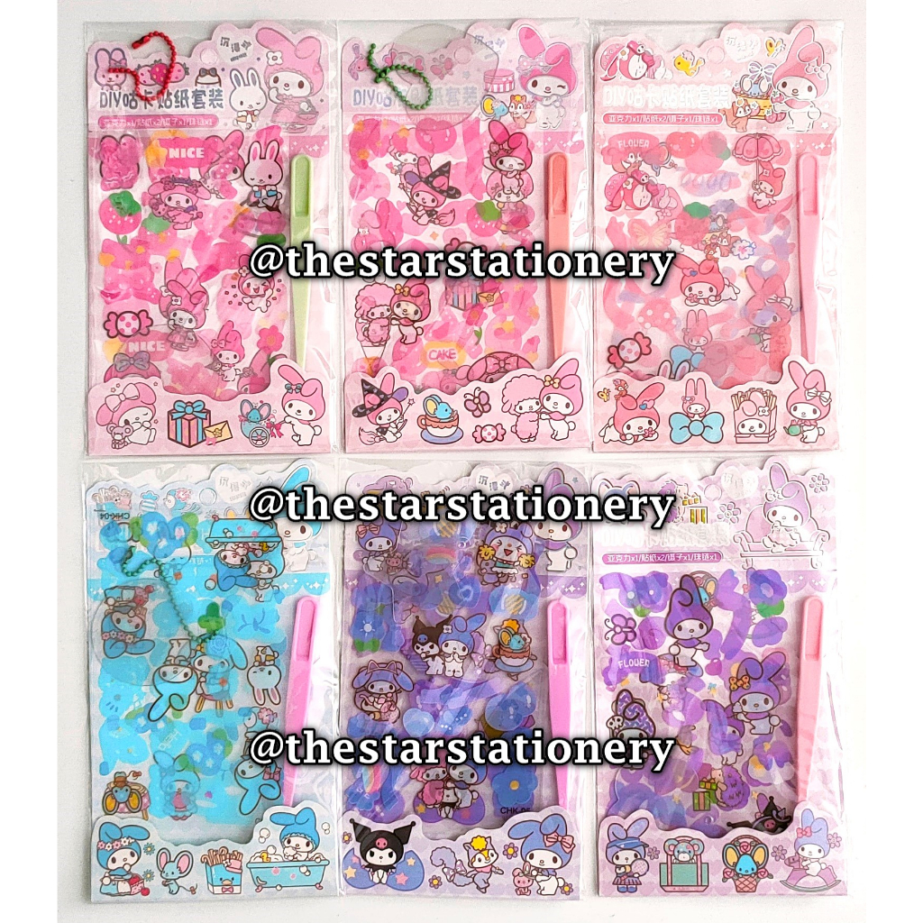 

(1 Set Isi 2 Lembar) Sticker Sanrio CHK DIY 15*9.5 Cm / Sticker CHK Sanrio / Sticker Waterproff / Sticker Korea Lucu Anti Air / Sticker Viral WFK001-2021