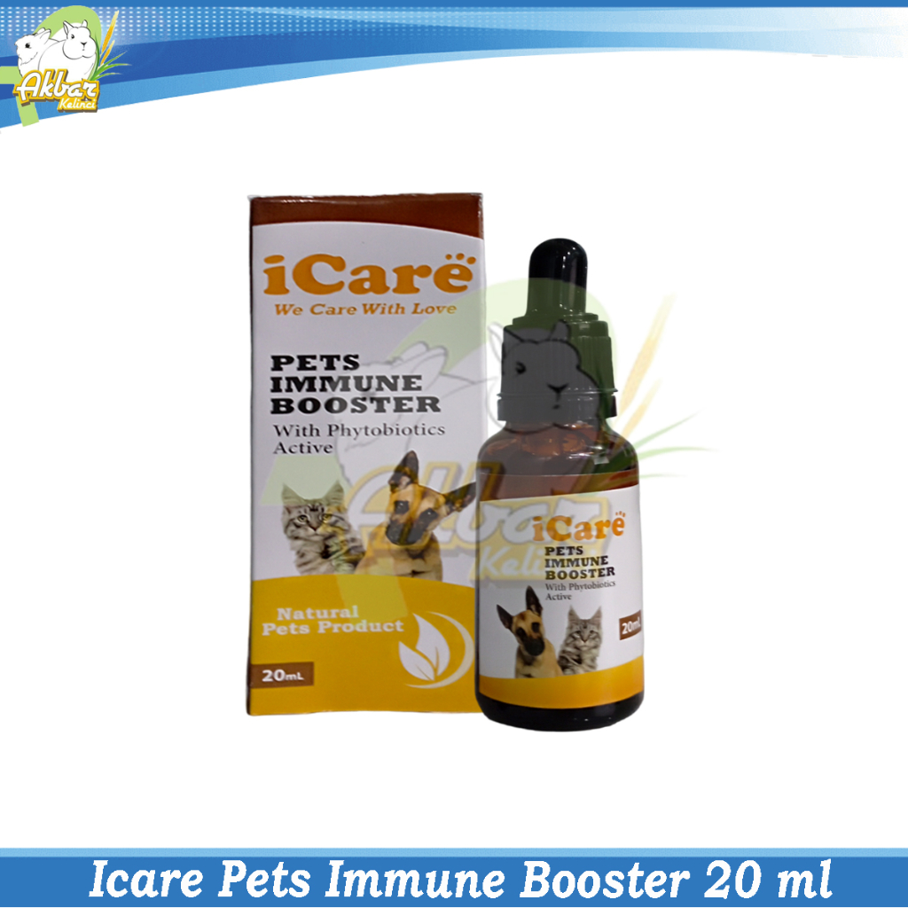 Vitamin Kucing Kelinci Anjing -  ICARE PET IMMUNE BOOSTER ANJING KUCING 20ML - Vitamin Peningkat Imm