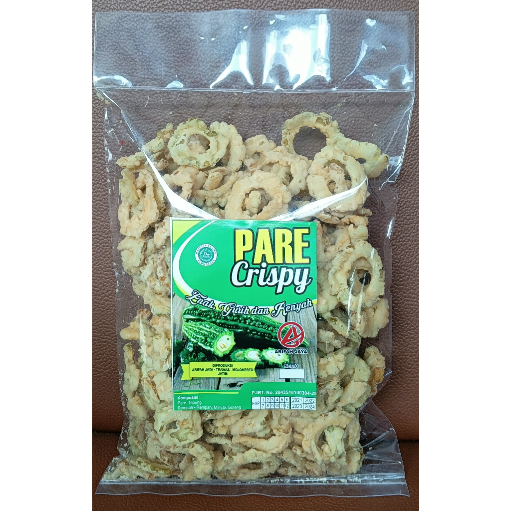 

keripik sayur pare renyah kriuk pare crispy anti minyak dengan proses spinnering murah tanpa bahan pengawet 130 gr