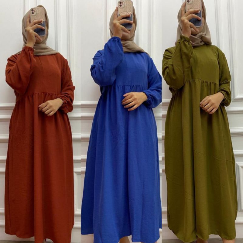 AMANDA MIDI DRESS | MIDI DRESS CRINKLE | DRESS CRINKLE BUSUI