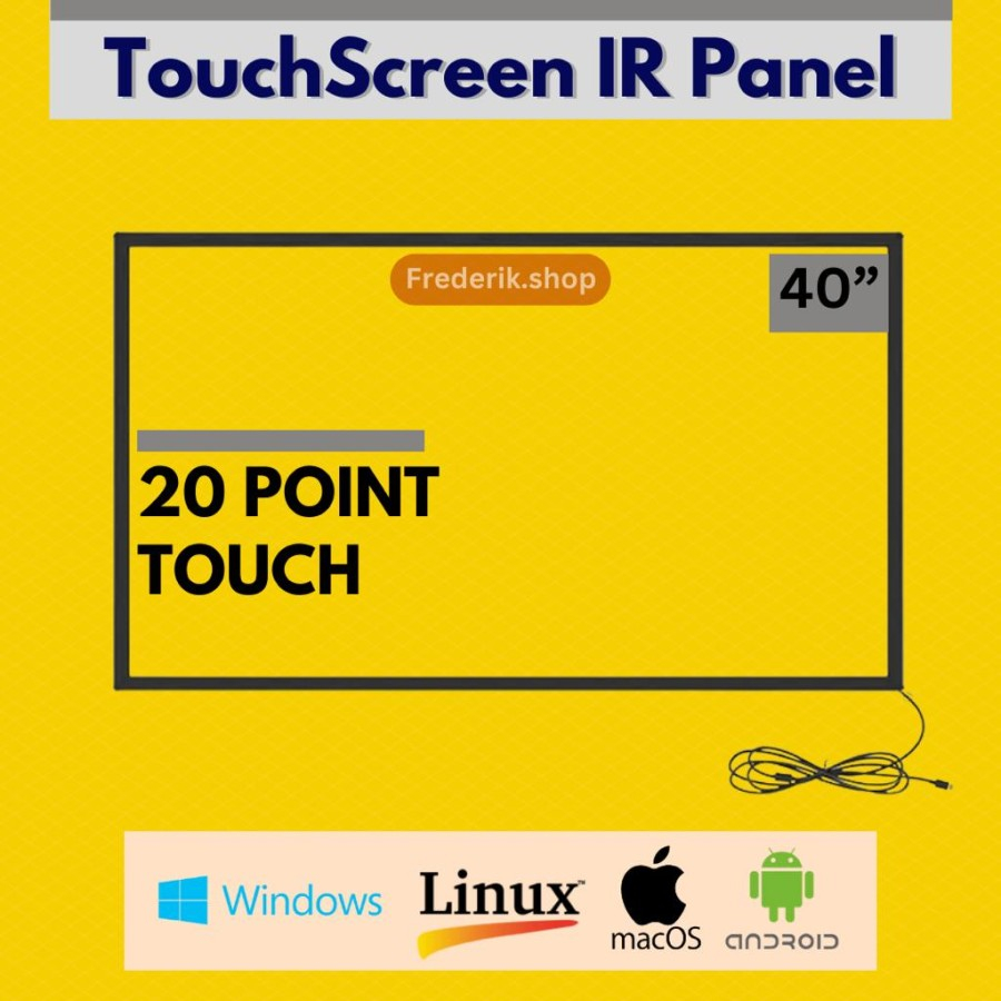 Touchscreen Overlay Panel 40" INCH 40" Touch Screen IR Overlay Panel Touch Screen IR Overlay