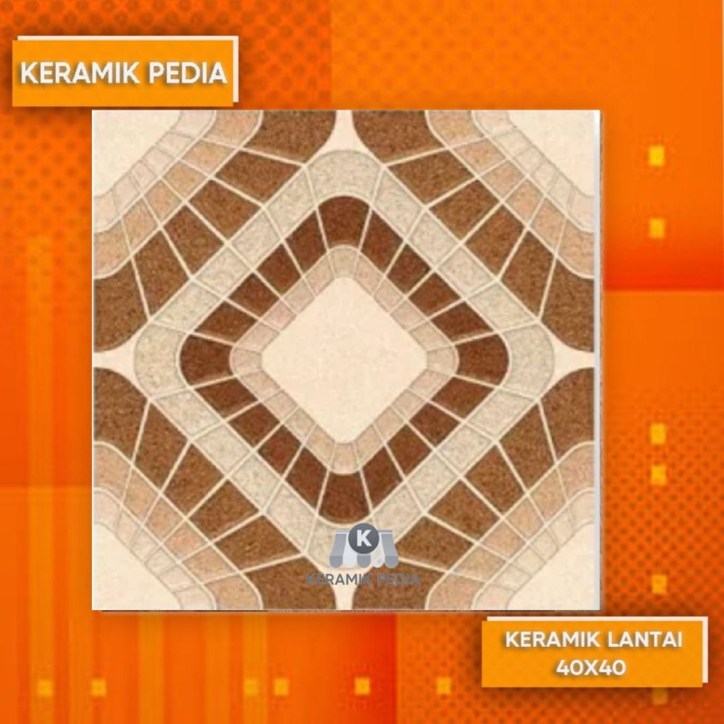 Keramik Kasar Untuk Garasi Atau Teras LUXAGRESS Domus Brown 40x40