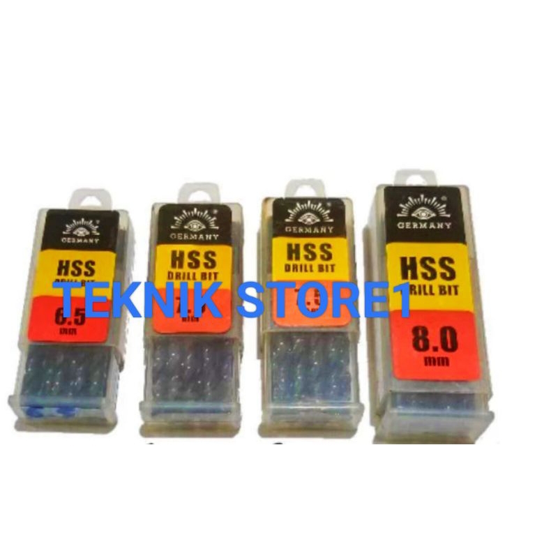 GERMANY MATA BOR HSS 8.5MM BAHAN HSS MEREK MATA/GERMANY KUAT DAN TAJAM