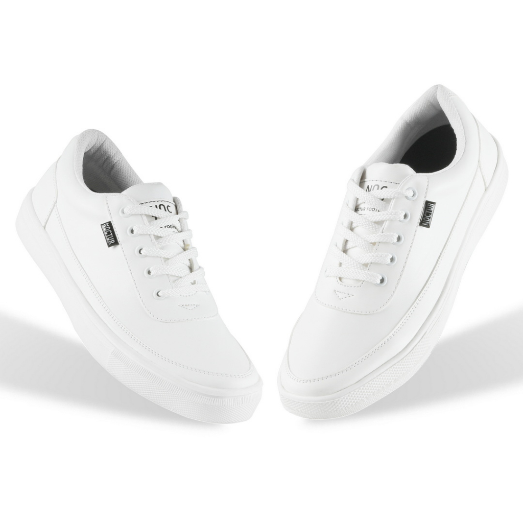 NOCTUR - Sepatu Pria Putih Casual Full White N 003