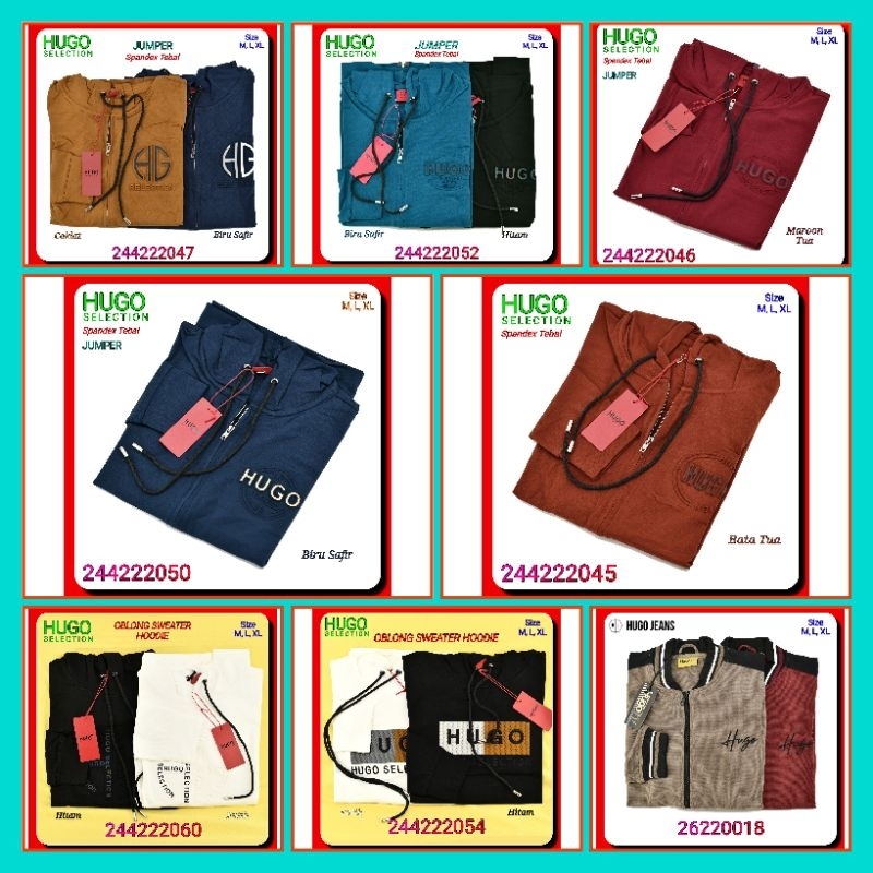 Jaket Jumper Kaos Hoodie Lengan Panjang Hugo Selection