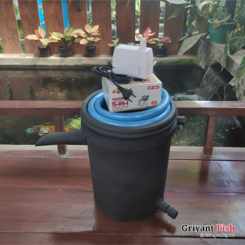 Paket Tong Chamber Tempat Media Filter Kecil Pompa Celup Penjernih Air Kolam Ikan Koi