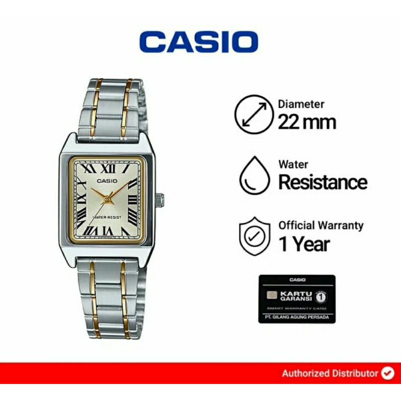 JAM CASIO WANITA LTP-V007SG-9B / LTPV007SG ORIGINAL BERGARANSI RESMI
