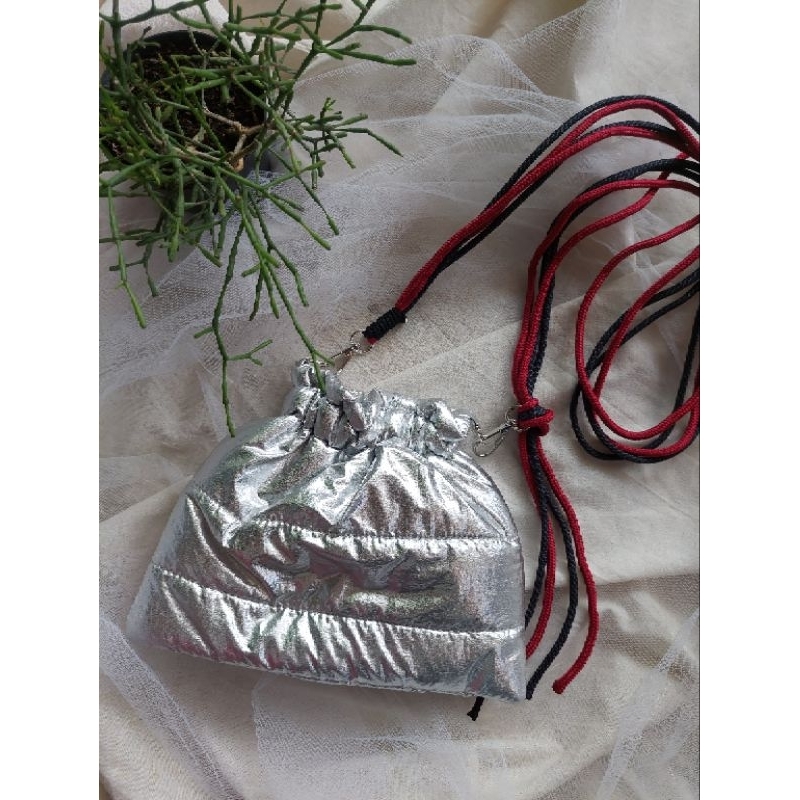 slempang Puffy bag, serut tas samping korea simpel