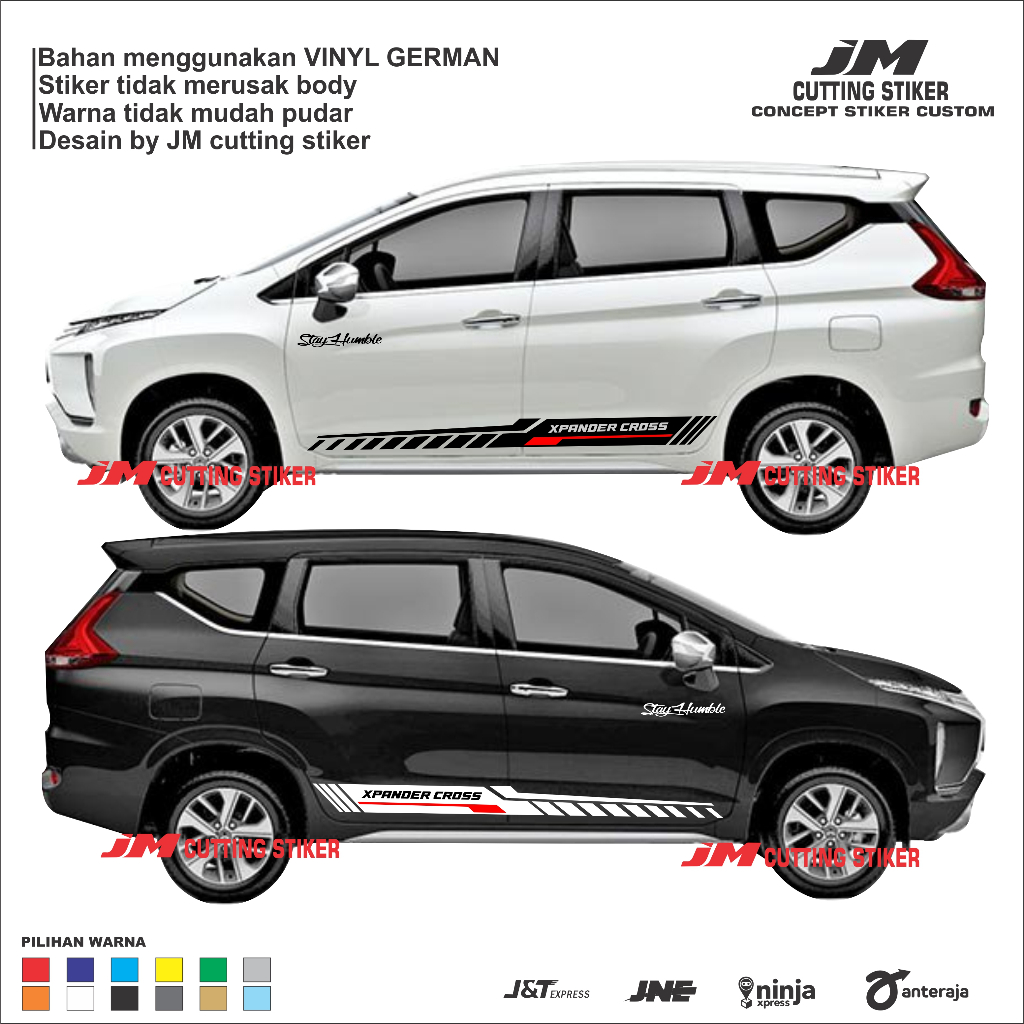 Stiker mobil xpander cuting stiker list body xpander cross