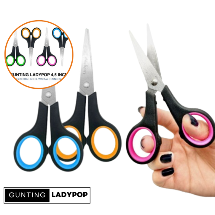 

Gunting Stainless Steel Serbaguna - Scissors Sekolah Dapur Office Ladypop Multifungsi