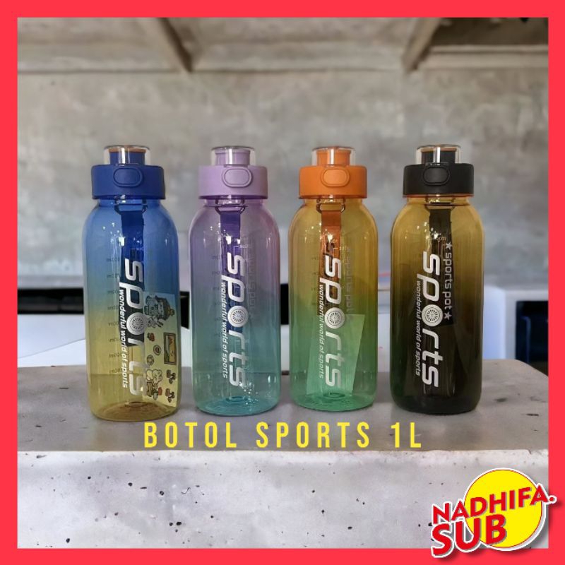 BOTOL MINUM SPORTS 1 LITER TUMBLER GRADASI / BOTOL MINUM TUMBLER / BOTOL GRADASI