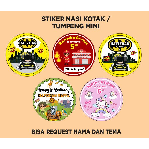 

STIKER NASI KOTAK / TUMINI ULANG TAHUN CUSTOM