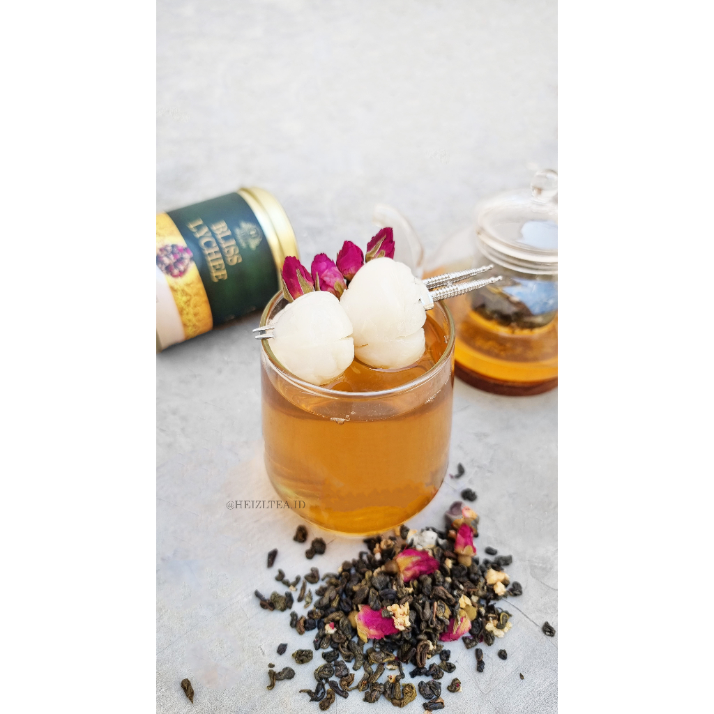 

Korzaln Heizl Bliss Lychee Artisan Tea Teh Hijau Aroma Leci Dengan Buah Lychee Dan Bunga Mawar