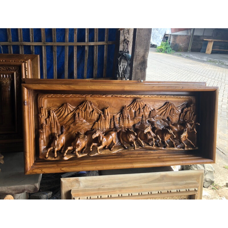 Hiasan Dinding Relief kuda