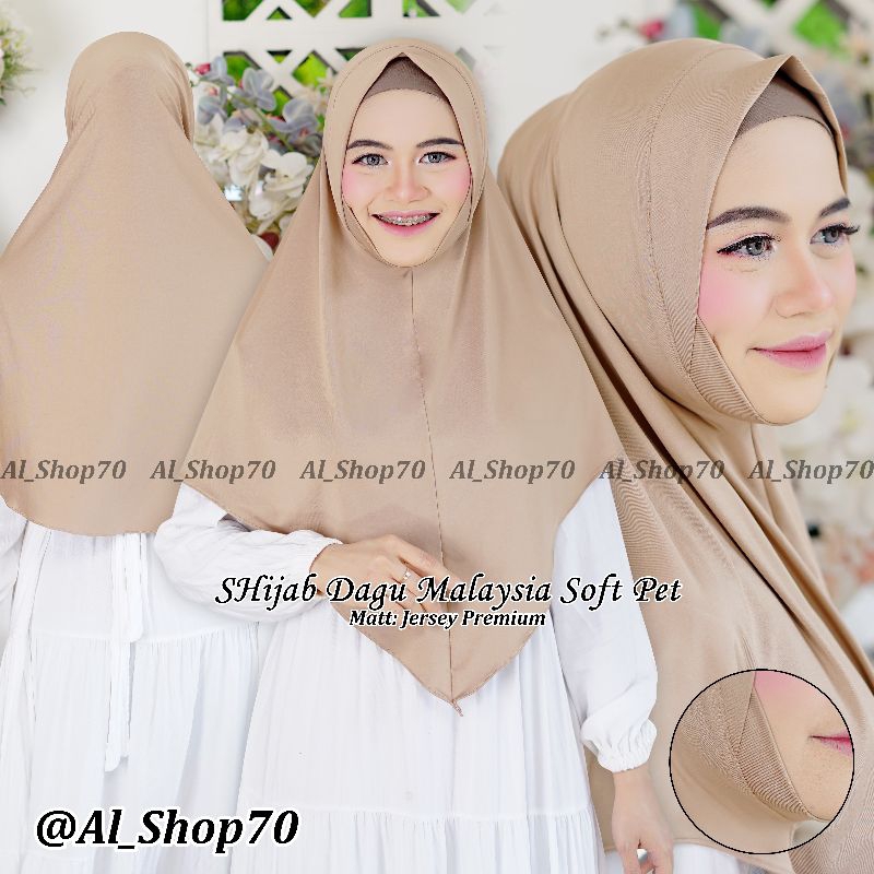 Hijab Dagu Malaysia |Jilbab Instan Malay Soft Pet | Hijab Dagu Inara