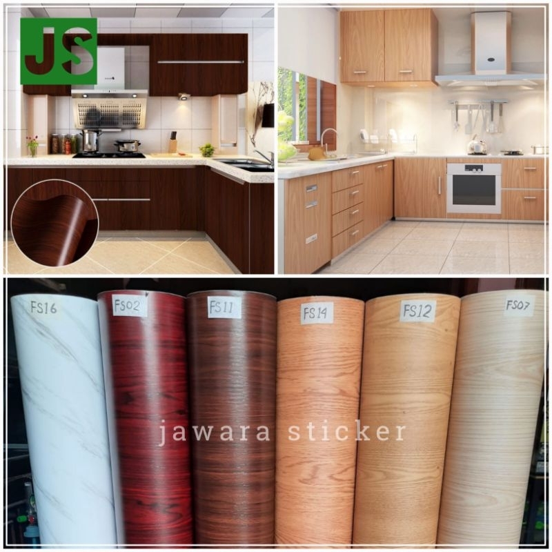 STIKER KAYU FURNITURE LEMARI, MEJA, LANTAI, DINDING, PINTU RUMAH / HPL KAYU PELAPIS TRIPLEK TEBAL