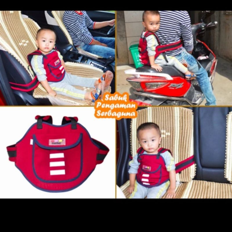 Sabuk Pengaman Anak Bisa Bonceng Motor dan Mobil Car Seat Bonceng Tali Depan Belakang Gendongan Anak