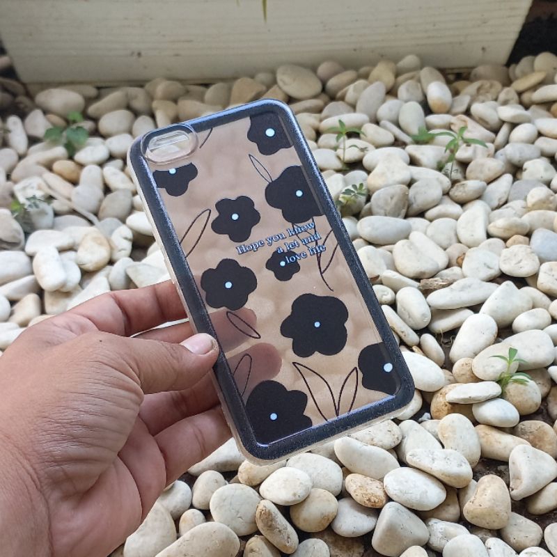 Case Vivo 1601 1602 1612 1713 1609 1714 1719 Softcase Motif Black Flower Vivo V5 V5s V5 Lite Y69 Y65