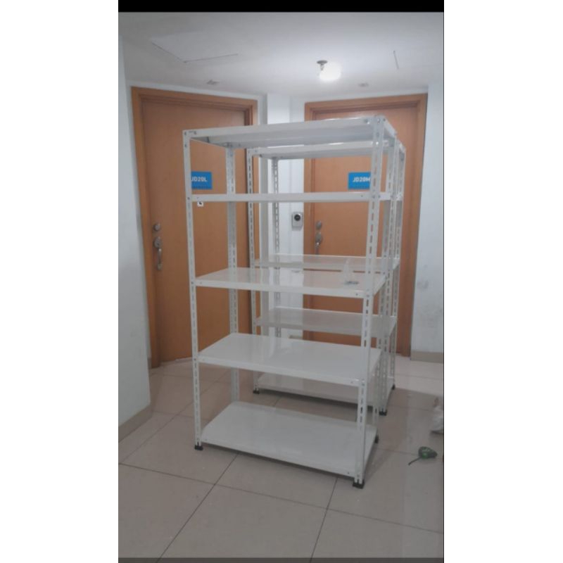 RAK GUDANG/ RAK KANTOR/ RAK TOKO/ RAK BESI SIKU LOBANG UK L50xP100xT200