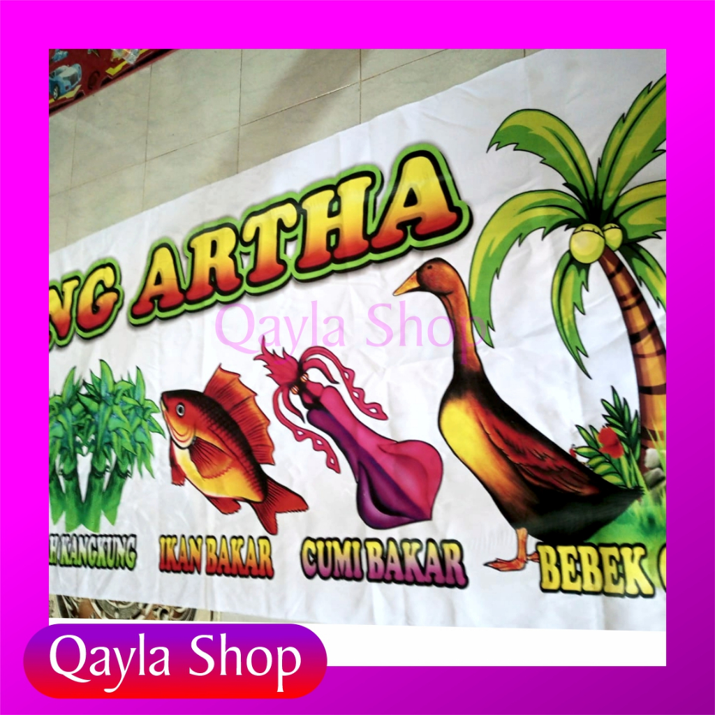 Spanduk Warung Printing Kain Tetron