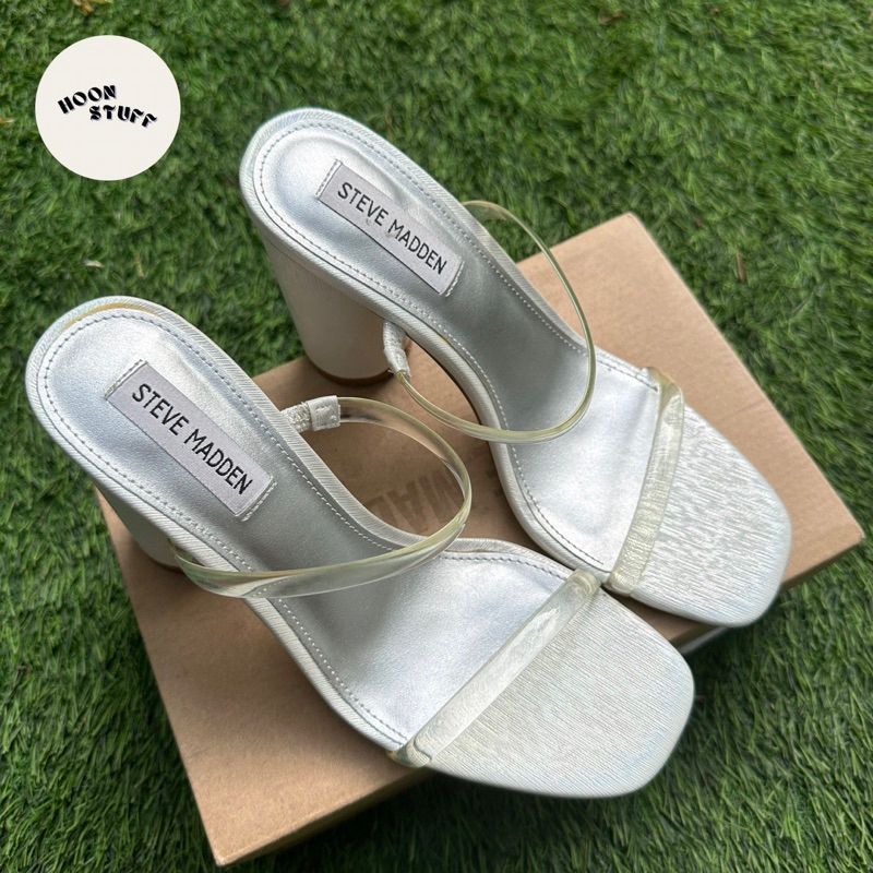 STEVE MADDEN CIA CLEAR HIGH HEELS HAK TINGGI
