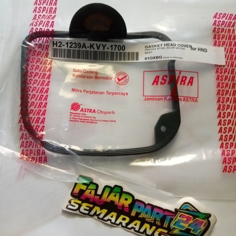 KARET HEAD COVER GASKET PAKING TUTUP KLEP BEAT KARBU SCOOPY KARBU ASPIRA H2-1239A-KVY-1700