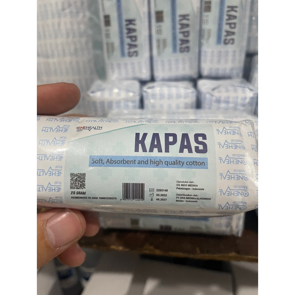 Onehealth Kapas Pembalut 25 gram / Kapas Gulung 25 gram / Kapas Luka 25 gram / Kapas Medis 25 gram