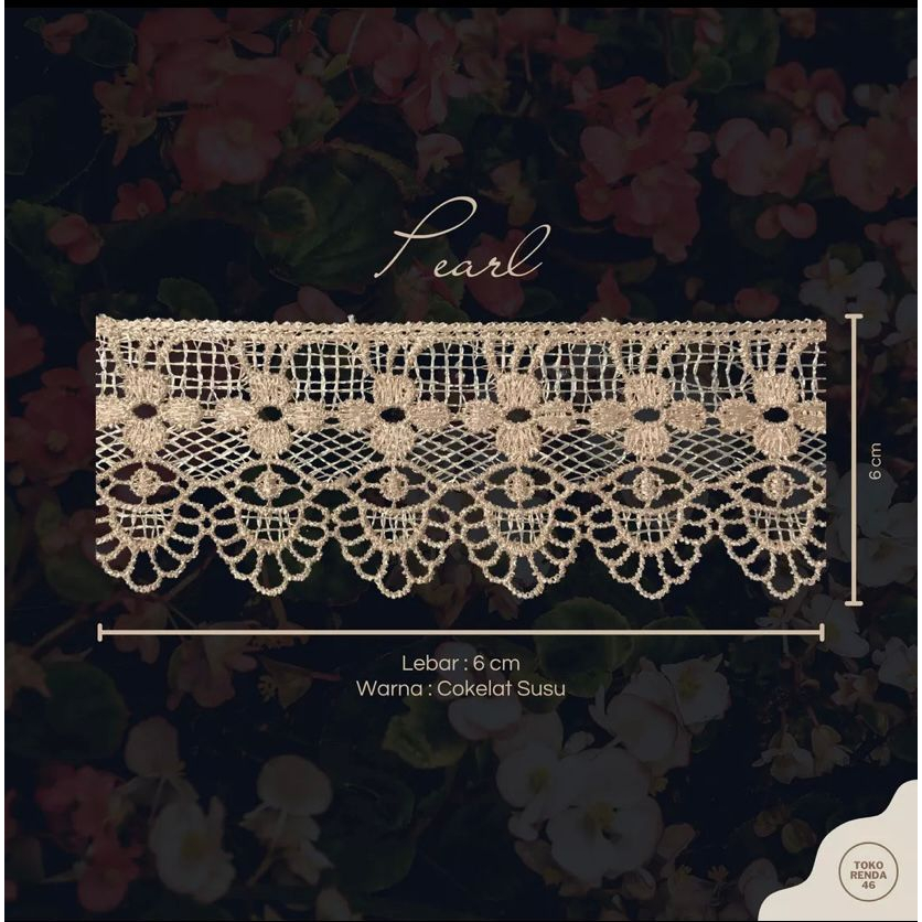 Renda giper 024 lebar 6cm ( 1yard)