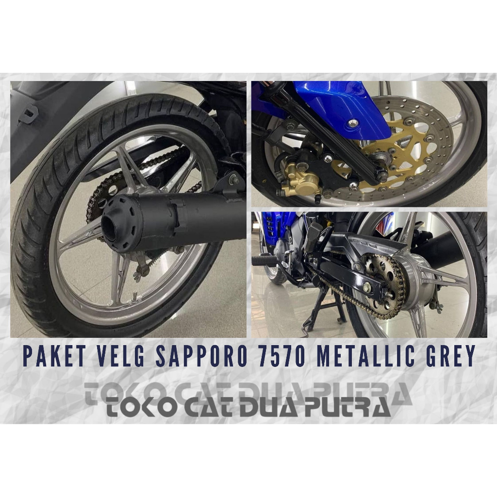 Paket Cat Velg Sapporo 7570 Metallic Grey