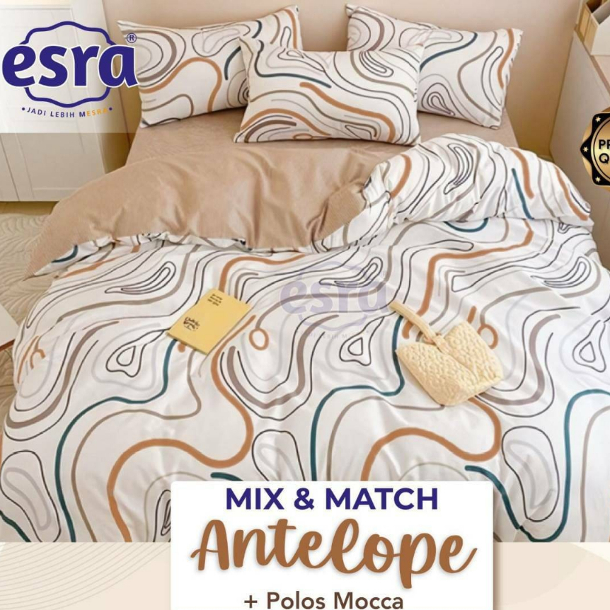 Bedcover Set Motif Antelope Bahan Katun Premium Quality bedcover sprei aesthetic motif bunga daun 16