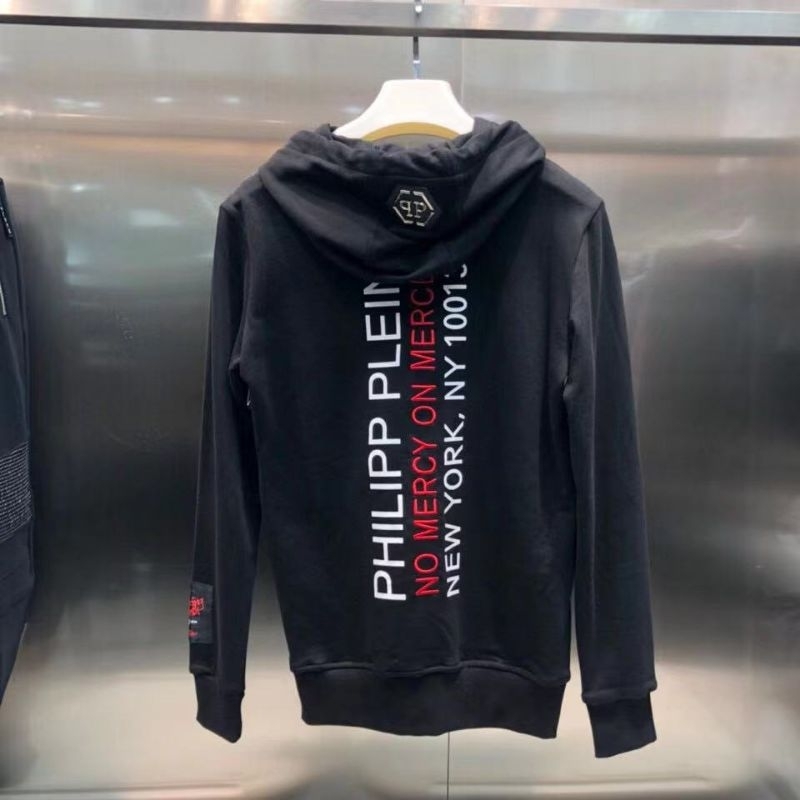 jaket pria philipp plein jacket cowok pp katun tebal stretch hitam mewah