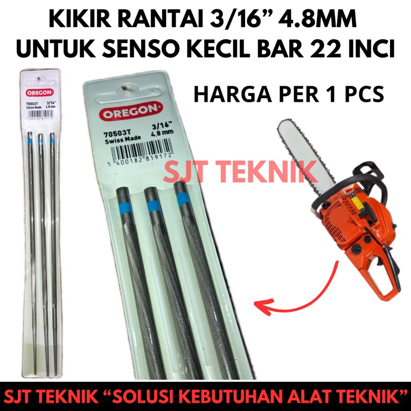 oregon kikir bulat 4.8mm rantai senso kecil oregon 4.8mm 3/16” kikir bulat rantai senso kecil oregon