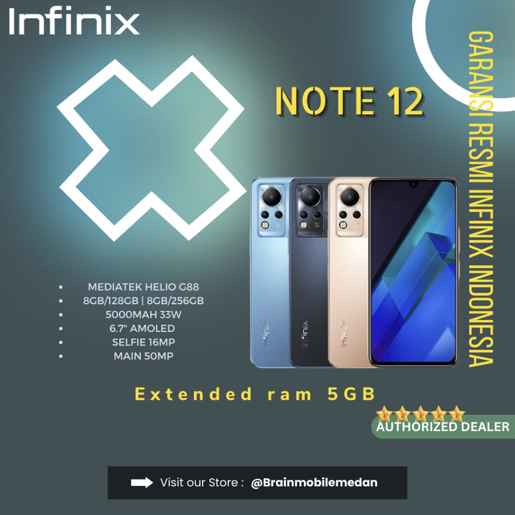 HANDPHONE INFINIX NOTE 12 8GB/128GB