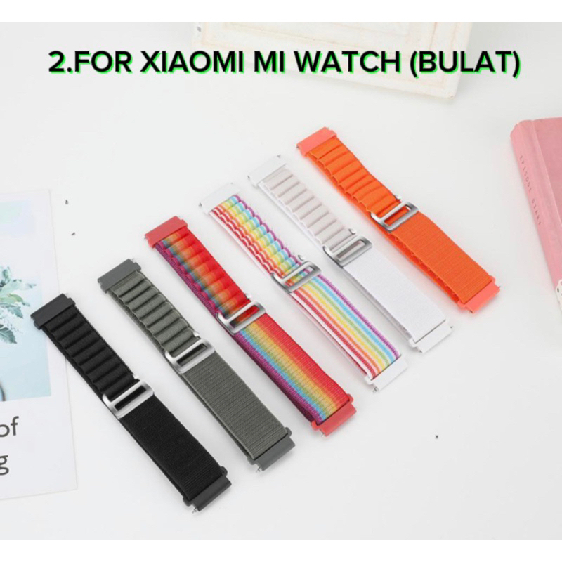 Starp/Tali Jam Smartwatch For Xiaomi Mi Watch(Bulat)- 22mm Nylon